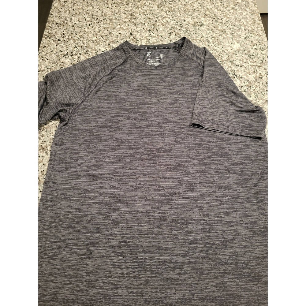 Xersion Train EverAir Men's Gray Heathered Short Sleeve Athletic T-Shirt Size L